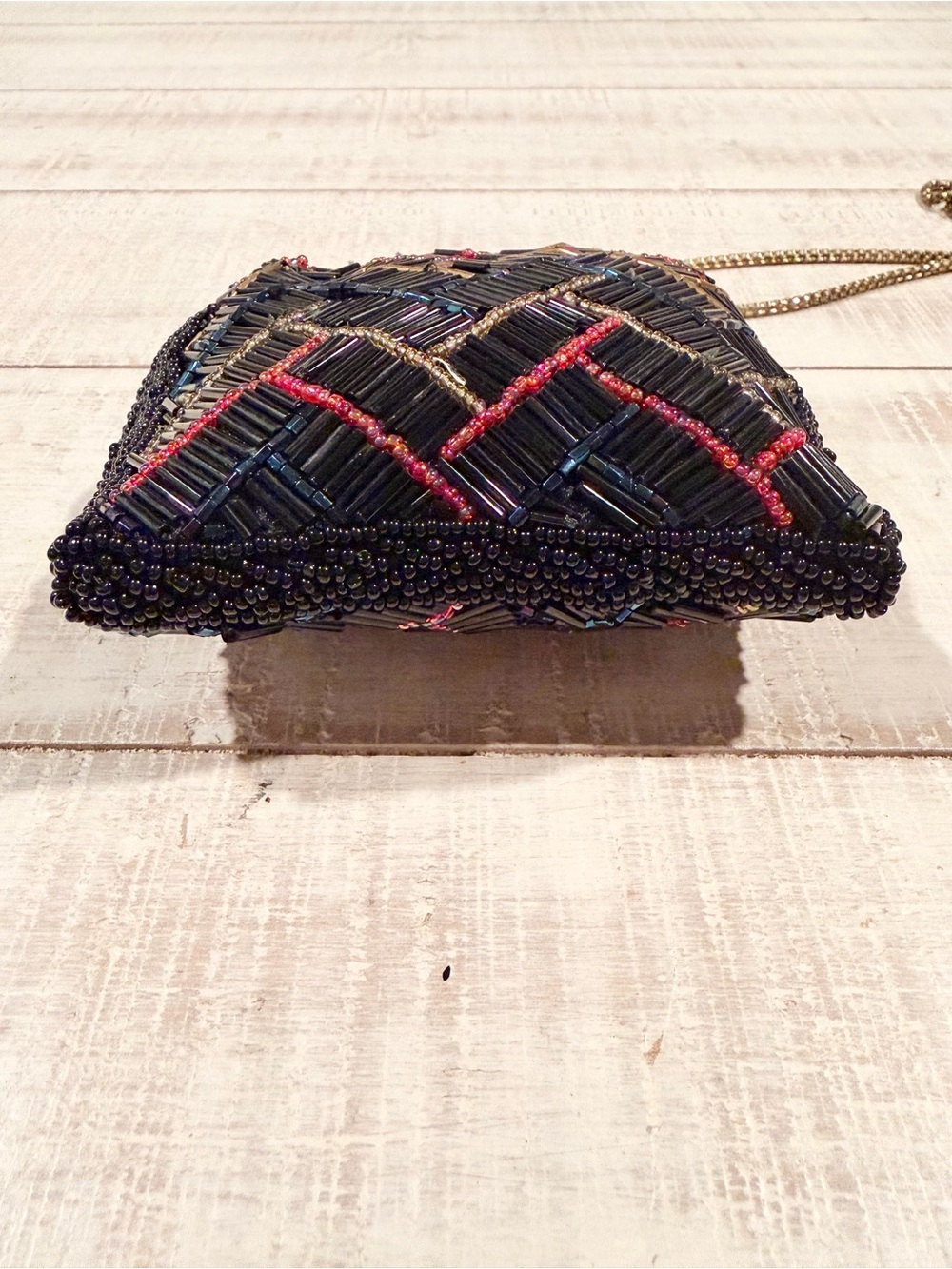 Vintage La Regale Beaded Coin Purse Crossbody Mini Clutch Gatsby Art Deco Formal - Picture 6 of 15